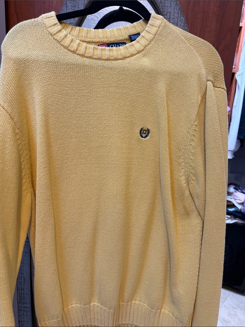 Chaps Men's Mustard Crewneck Sweater